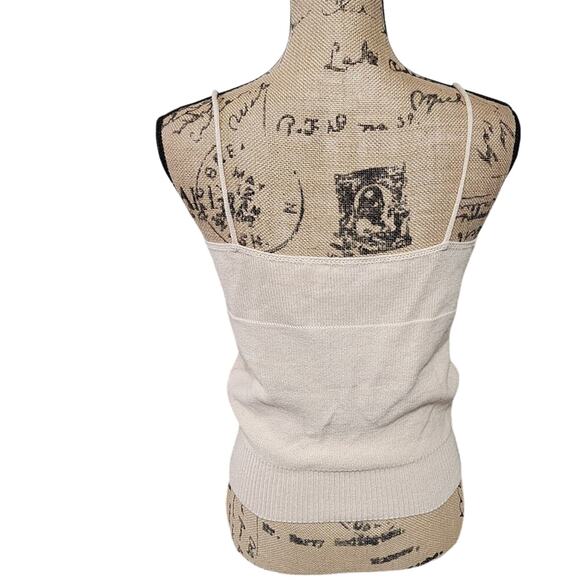 MARC D'ALCY Wool and Silk Blend beaded and pearl embellished sweater tank size M - Picture 7 of 11